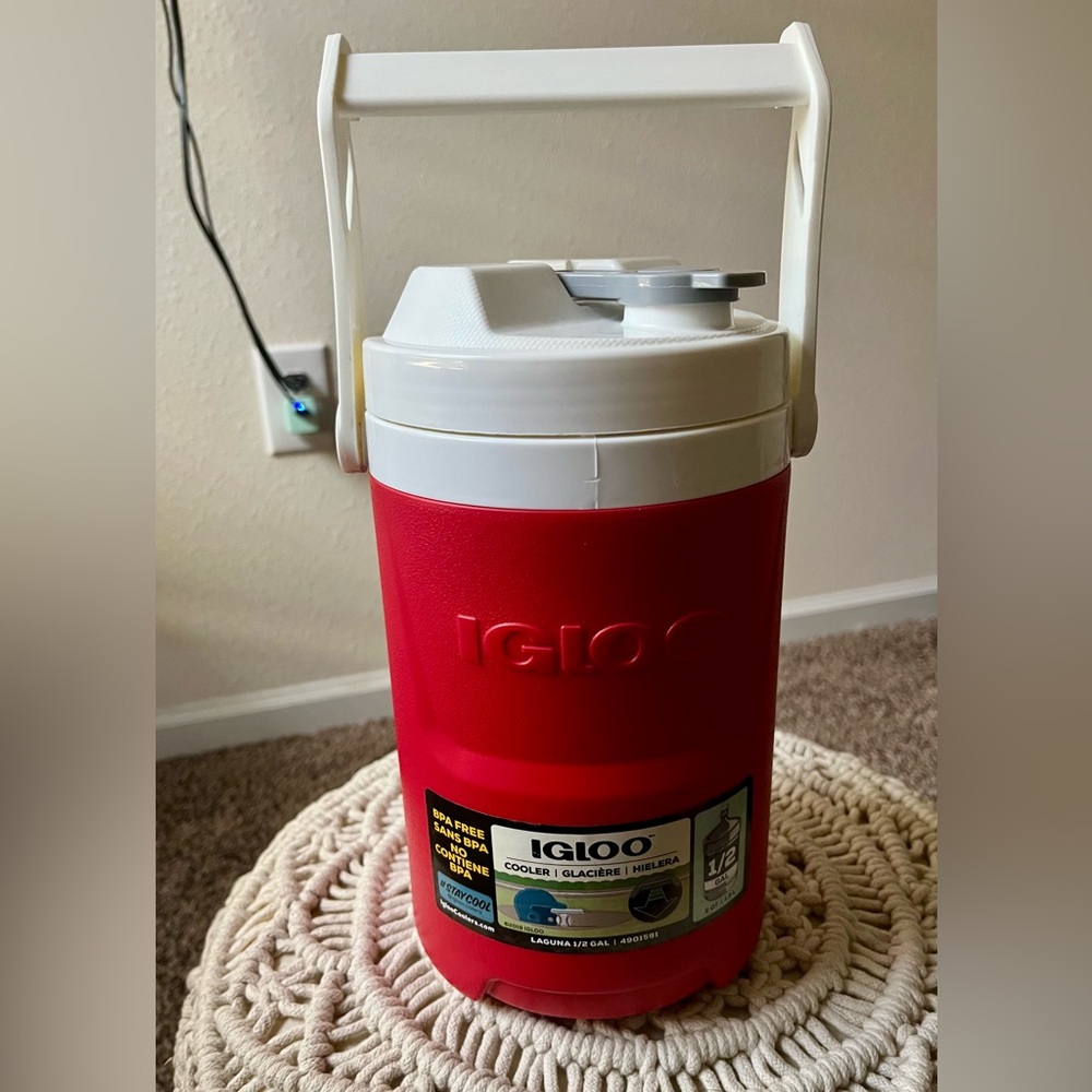 Igloo Red and White Cooler